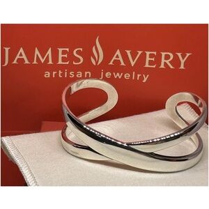 Retired James Avery Crossover Infinity Cuff Bracelet 925 Sterling Silver